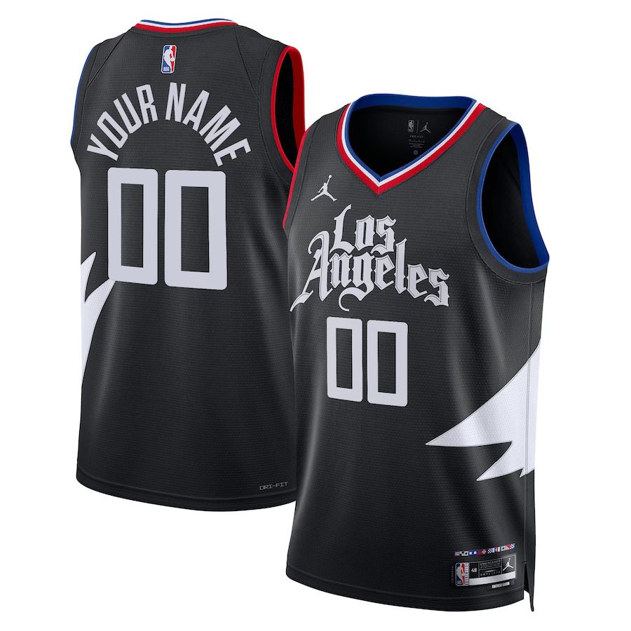 Men Los Angeles Clippers Jordan Brand Black 2022-23 Swingman Custom NBA Jersey